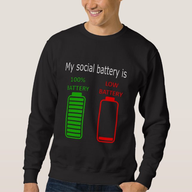 MOLETOM MINHA BATERIA SOCIAL ESTÁ BAIXA (Frente)