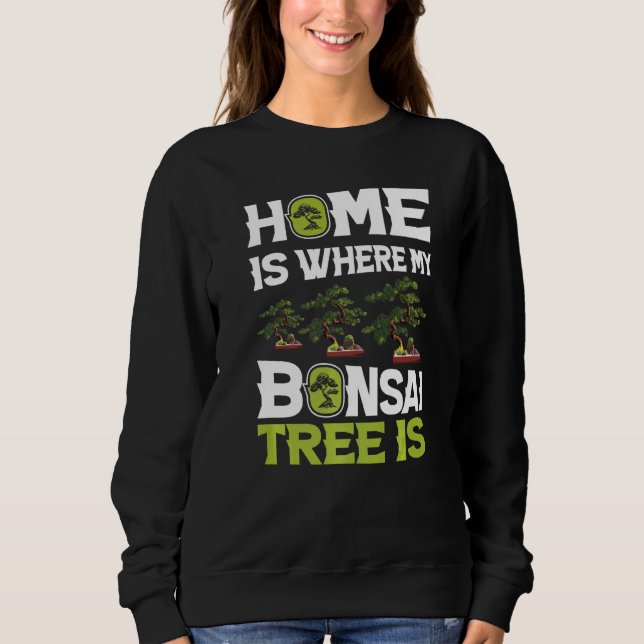 Moletom Minha Casa Minhas Bonsai Árvores Bonsai Cute Bonsa (Frente)