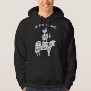 Moletom Minha Comida Pirâmide Carnívoro Galinha Porco