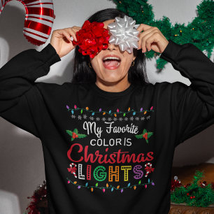 Moletom Minha Cor Favorita é Luzes de Natal