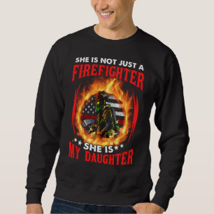 Moletom Minha Filha É Bombeiro Fino Linha Vermelha Frio