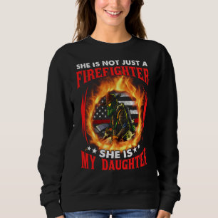 Moletom Minha Filha É Bombeiro Fino Linha Vermelha Frio