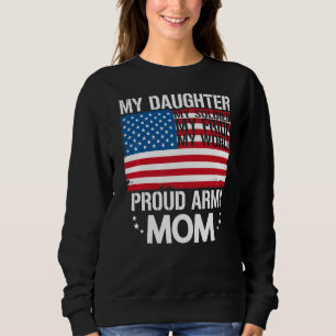Moletom Minha Filha Meu Soldado Orgulhoso Mãe Bandeira Fág