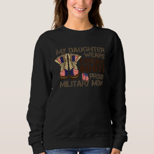 Moletom Minha Filha Veste Combater Botas Orgulhosa Mãe Mil