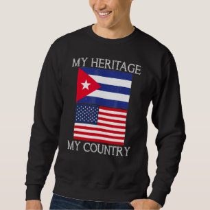 Moletom Minha Herança Meu País Cubano Americano Cubano Her