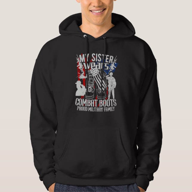 Moletom Minha Irmã Veste Botas de Combate (Frente)