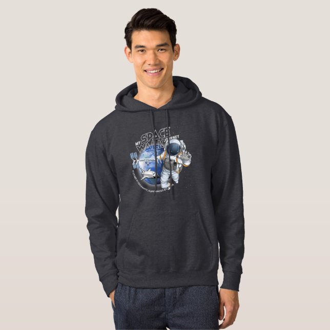 Moletom Minha jornada de caminhada espacial (Modo escuro)  (Frente Completa)