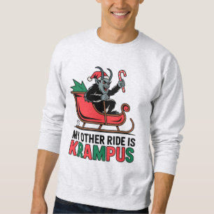 Moletom Minha Outra Carona É O Krampus Dirigindo Trenó