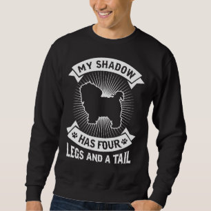 Moletom Minha Sombra Tem 4 Pernas E Um Maltês Shih Tzu D