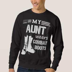 Moletom Minha Tia Veste Combate Bota Tee Militar Veterano