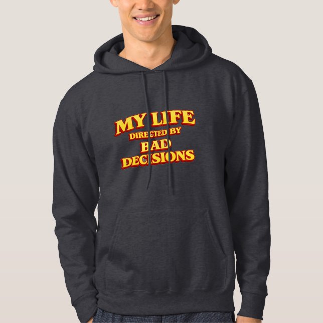Moletom “Minha Vida Dirigida por Más Decisões” Design Dive (Frente)
