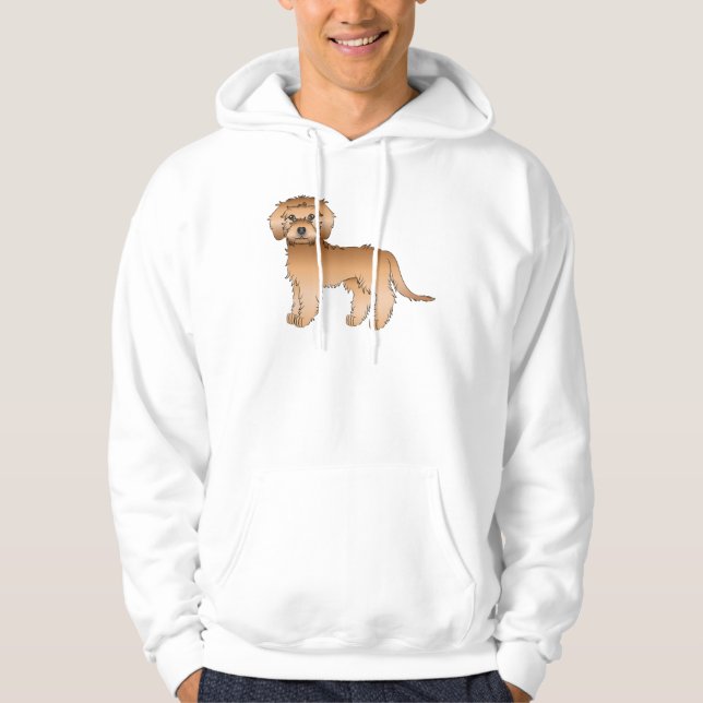Moletom Mini Goldendoodle Dourado Cartoon Cute Cachorro (Frente)