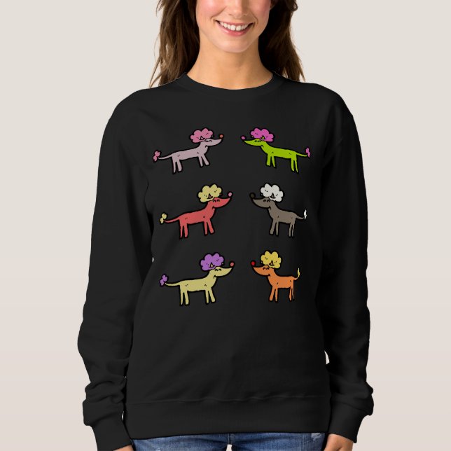 Moletom Mini Poodles Coloridos (Frente)