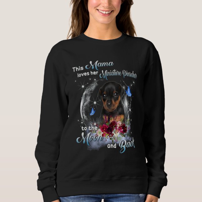 Moletom Miniatura Pinscher Mama Cachorro Mãe Dia de as mãe (Frente)