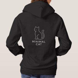 Moletom Minimal Cat Hoodie – Line Art Design