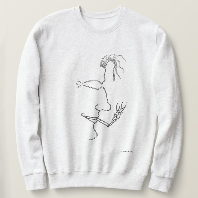 Moletom Minimal Man - arte wearable  (Frente do Design)