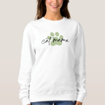 Minimalist Cat Mama Mood Aesthetic Crewneck Sweats