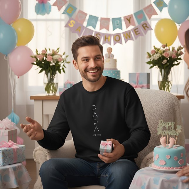 Moletom Minimalist Dad to Be Shirt | Modern New Father2026 (Criador carregado)