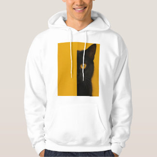 Moletom Minimalist Half-Cat Art Hoodie
