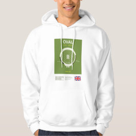 Moletom Minimalist Oval Cricket Ground Line Print Hoodie