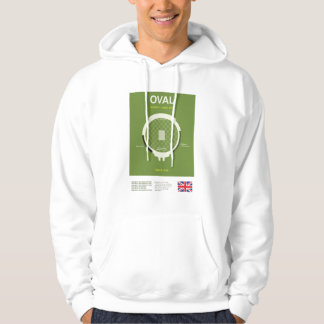 Moletom Minimalist Oval Cricket Ground Line Print Hoodie