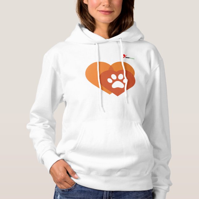 Moletom Minimalist Paw Print Heart  | Modern  (Frente)