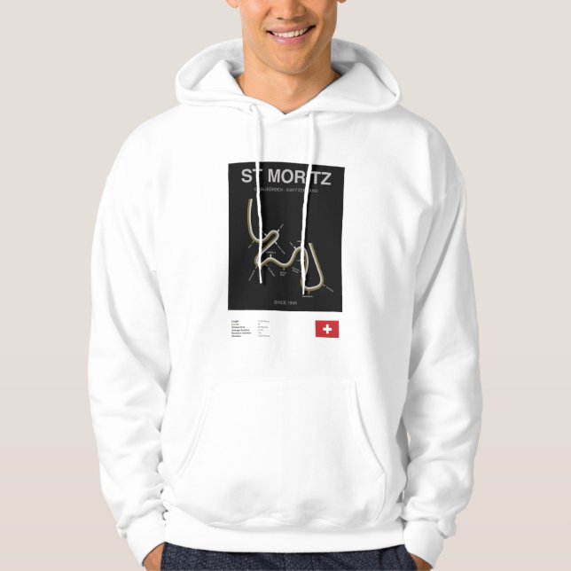 Moletom Minimalist St Moritz Bobsleigh Line Hoodie Blk (Frente)