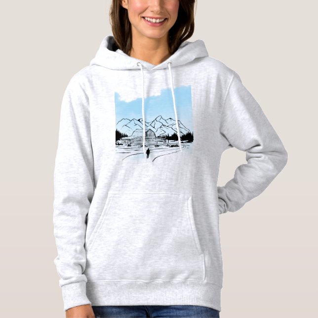 Moletom ​Minimalist Winter Mountain Adventure Sweatshirt - (Frente)