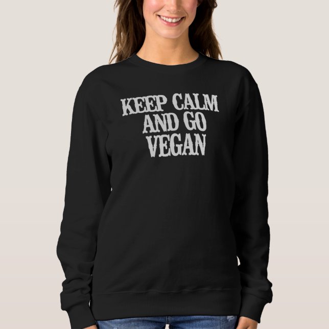 Moletom Minimalista Fique Calmo E Vá Vegan (Frente)