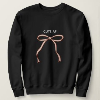 Moletom Minimalista Laço de Fita Cor-de-Rosa Fofo AF