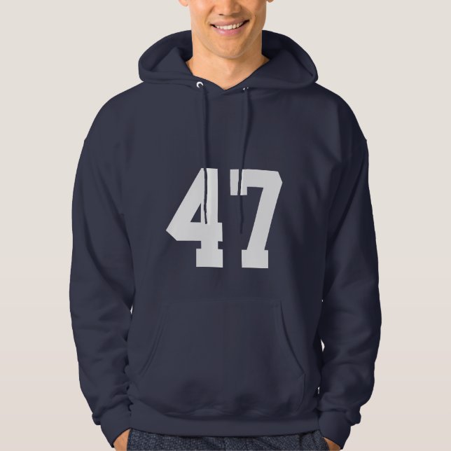 Moletom Minimalista Número 47 Azul Marinho (Frente)