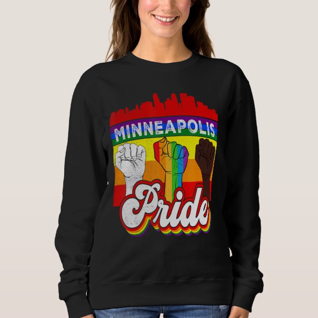 Moletom Minneapolis Pride Rainbow Orgulho gay Flag Lgbt (Frente)