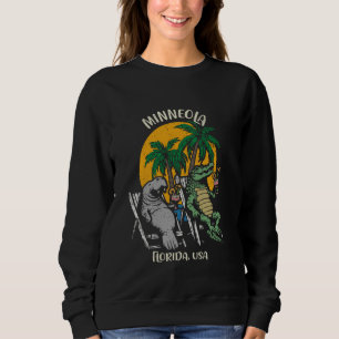 Moletom Minneola Florida USA Funny Manatee e Alligator D