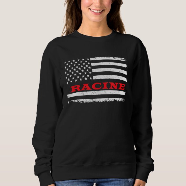 Moletom Minnesota American Flag Racine Usa Patriotic Souve (Frente)