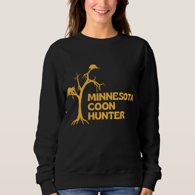 Moletom Minnesota Coon Hunter - Caça à guaxinim divertida (Frente)