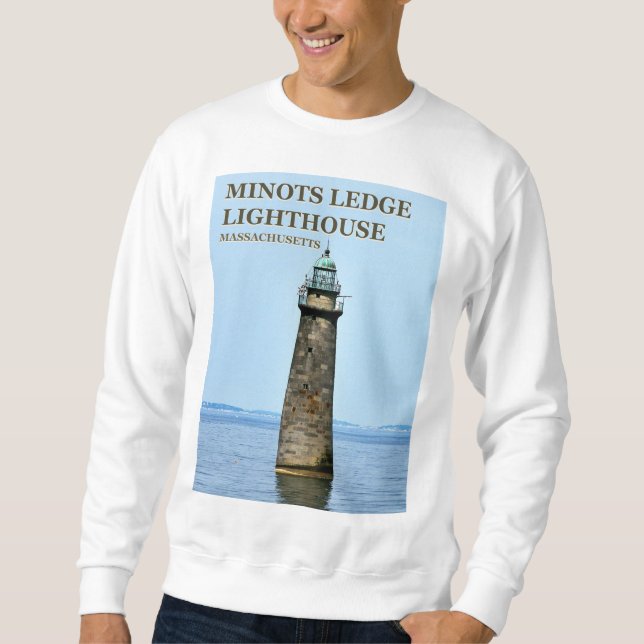 Moletom Minots Ledge Lighthouse, Cohassett Massachusetts (Frente)