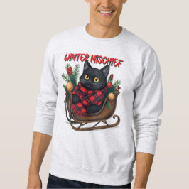 Moletom Mischief de Inverno (2) Ilustração de Gato de Nata