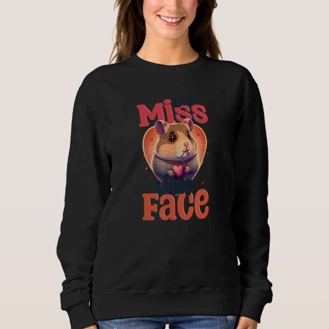 Moletom Miss Kiss Face Design Hamster Valentines Day (Frente)