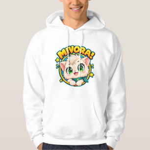 Moletom Mivora Gatinho Anime Fofo com Estrelas Brilhantes