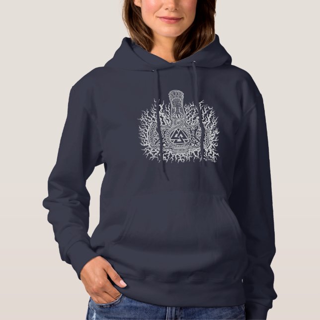 Moletom Mjolnir - Hoodie de Valknut Ladie (Frente)