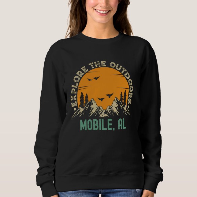 Moletom Mobile, Alabama - Explore o exterior (Frente)