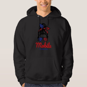Moletom Mobile Alabama Retro Messy Bun