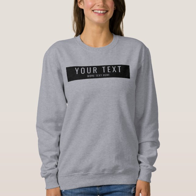 Moletom Moda Personalizada Adicione Seu Nome Texto para Mu (Frente)
