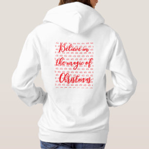 Moletom Modelo branco Natal impresso x 2 lados mulheres