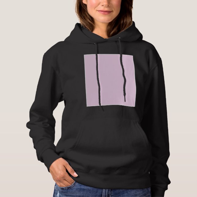 Moletom Modelo de Hoodie da Mulher Básica Negra (Frente)
