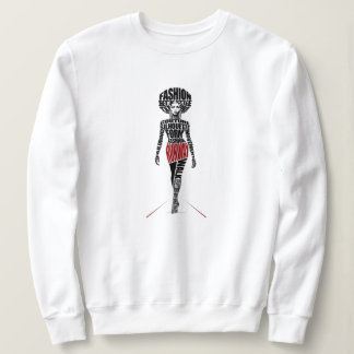 Moletom Modelo de Passarela de Moda Afro-Americana