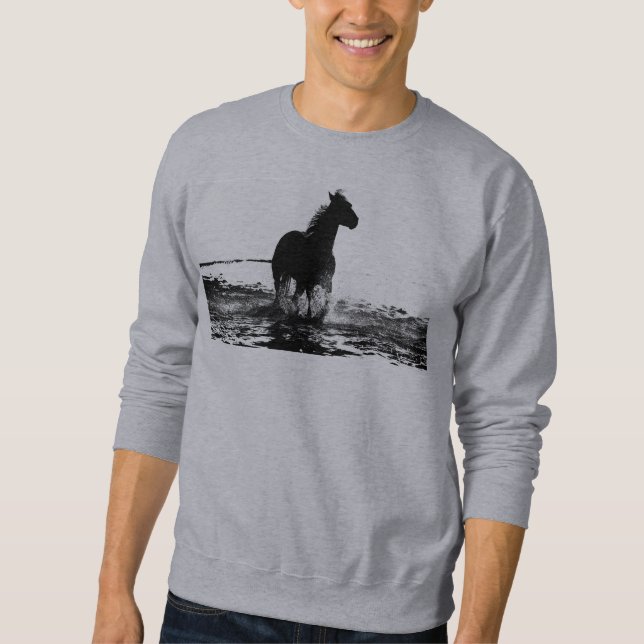 Moletom Modelo de Sweet da Cinza Básica do Mens Adiciona o (Frente)