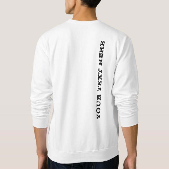 Moletom Modelo de texto personalizado masculino básico bra (Verso)