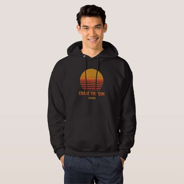 Moletom Modelo Personalizado Chase O Sol Retro Pôr do Sol  (Frente Completa)