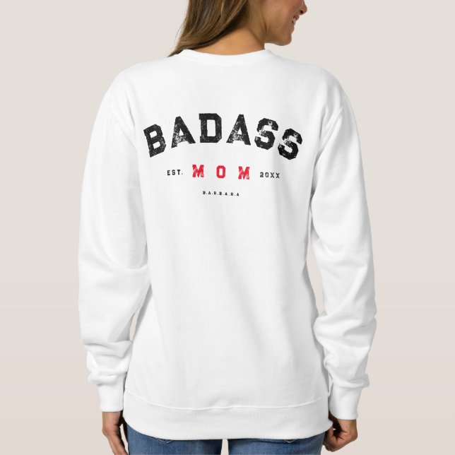 Moletom Modern BADASS MOM Solteiro Forte Mãe (Verso)